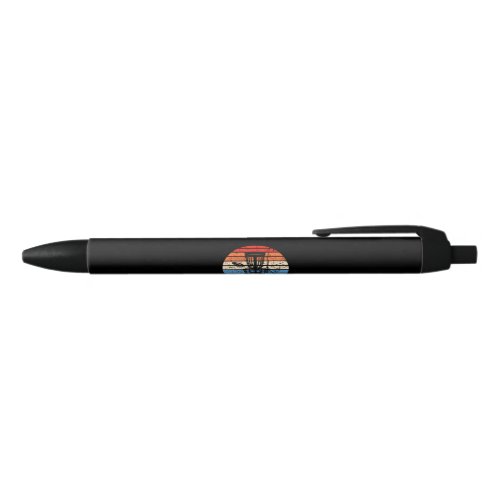 Frisbee Golf Disc Golf Retro Black Ink Pen