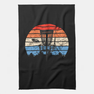 Frisbee Golf Disc Golf Retro Kitchen Towel