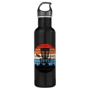 Frisbee Golf Disc Golf Retro Stainless Steel Water Bottle