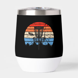 Frisbee Golf Disc Golf Retro Thermal Wine Tumbler