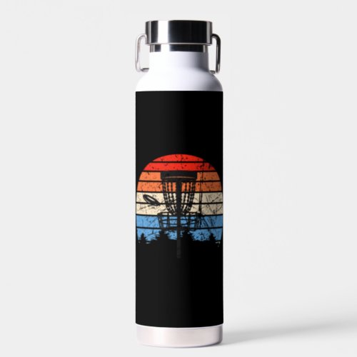 Frisbee Golf Disc Golf Retro   Water Bottle