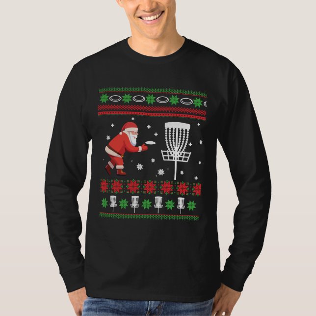 Frisbee Golf Ugly Christmas Sweater (Front)
