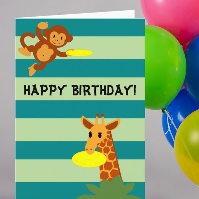 Frisbee Jungle Personalized Birthday Card (Creator Uploaded)