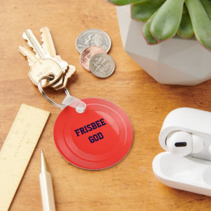 Frisbee Look Personalized Keychain