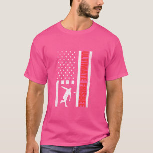 Frisbee Player Vintage US Flag Proud Ultimate Fris T-Shirt