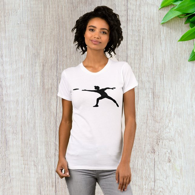 Frisbee Silhouette Womens T-Shirt (Creator Uploaded)