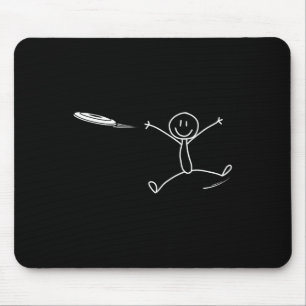 Frisbee Stickman Disc Golf Funny Ultimate Frisbee Mouse Pad