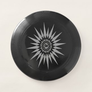 Frisbee - Translucent Star Pattern with Initials