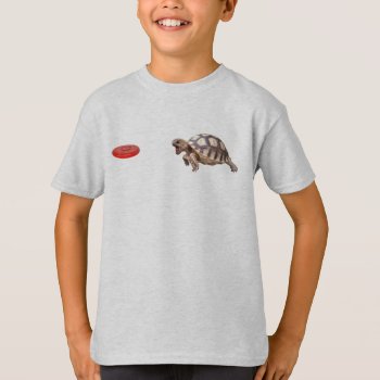 Frisbee Turtle T-shirt by LaughingShirts at Zazzle