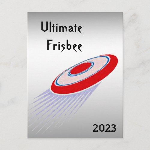 Frisbee with 2023 Calendar on Back Postcard