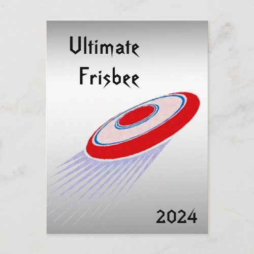 Frisbee with 2024 Calendar on Back Postcard