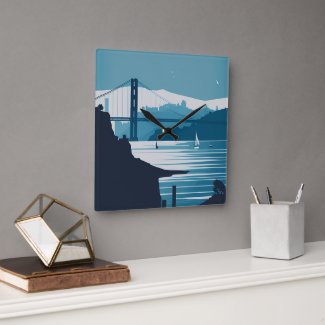 FRISCO BAY #1 SQUARE WALL CLOCK