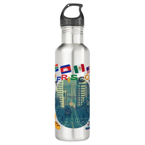 Frisco cable car  stainless steel water bottle