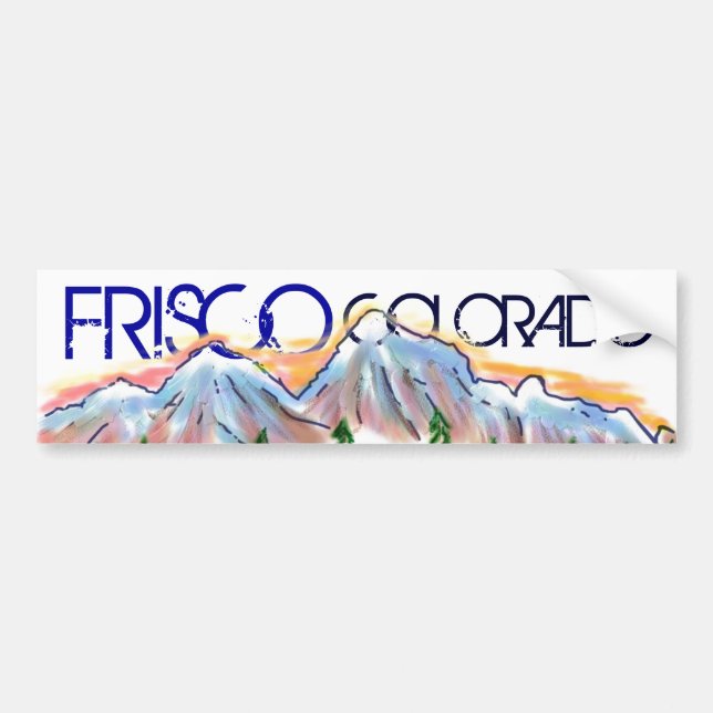 Frisco Colorado artistic mountain sticker (Front)