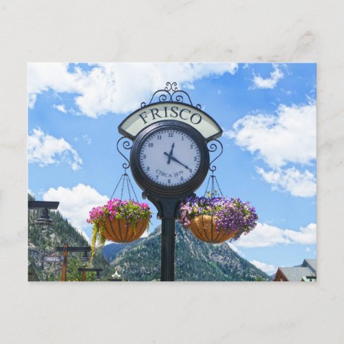 Frisco Colorado Clock Postcard