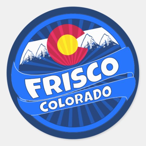 Frisco Colorado mountain burst sticker