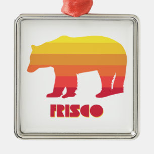 Frisco Colorado Rainbow Bear Metal Ornament