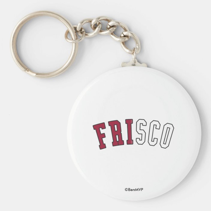 Frisco in California State Flag Colors Keychain