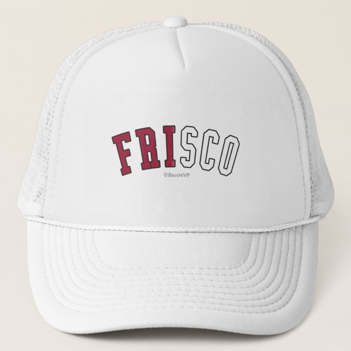Frisco in California State Flag Colors Mesh Hat