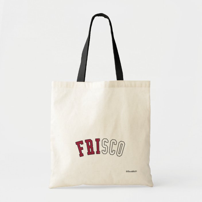 Frisco in California State Flag Colors Tote Bag