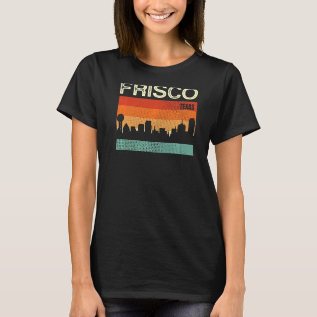 Frisco Texas Town Skyline   T-Shirt (Front)
