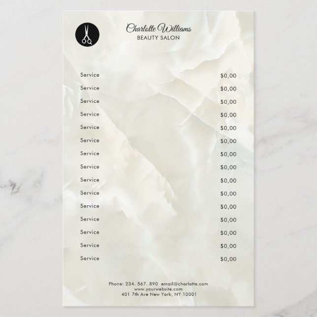Friseur Marmor Flyer (Front)