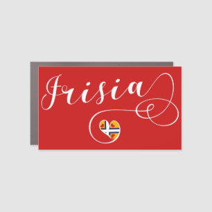 Frisia Flag Heart, Frisians Car Magnet