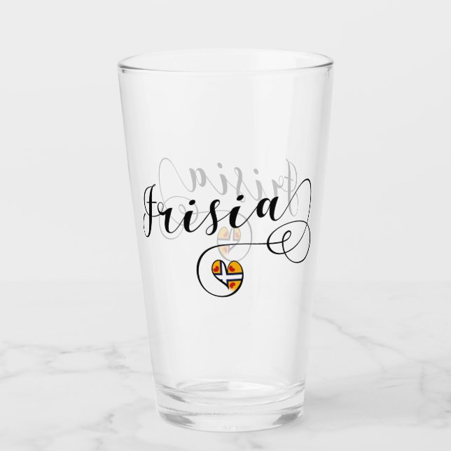 Frisia Flag Heart, Frisians Glass (Front)