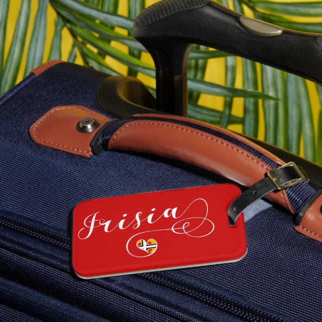 Frisia Flag Heart, Frisians Luggage Tag (Front Insitu 3)