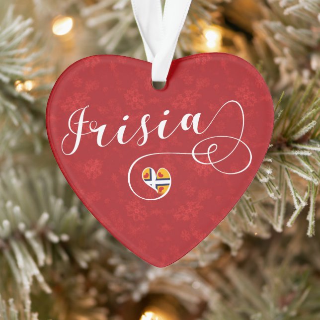 Frisia Flag Heart, Frisians Ornament (Tree)
