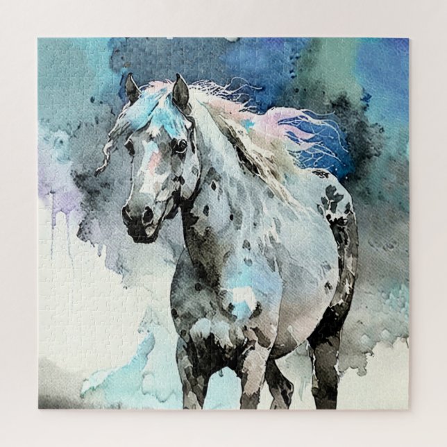 Frisky Appaloosa Mare Watercolour Jigsaw Puzzle (Vertical)