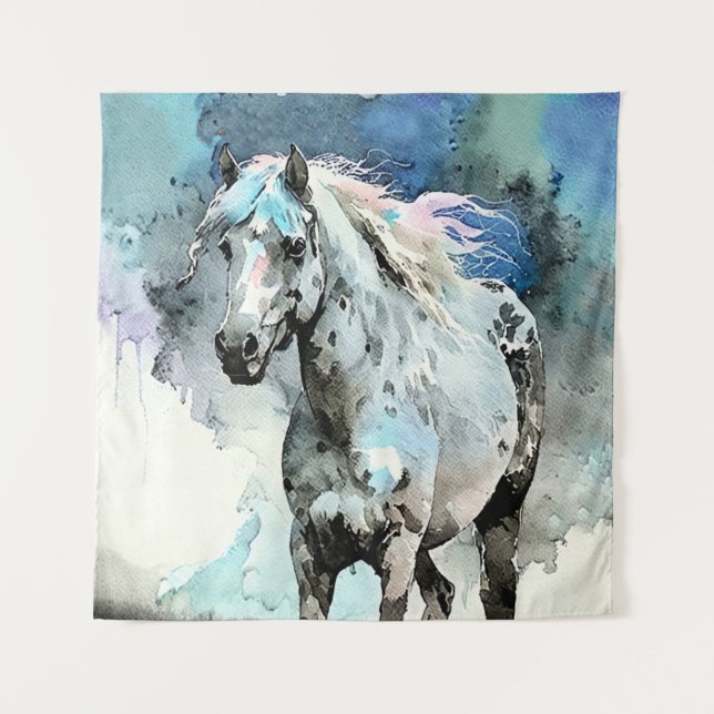 Frisky Appaloosa Mare Watercolour Tapestry (Front)
