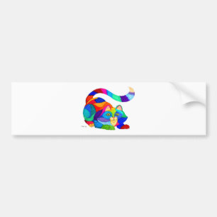 Frisky cat bumper sticker