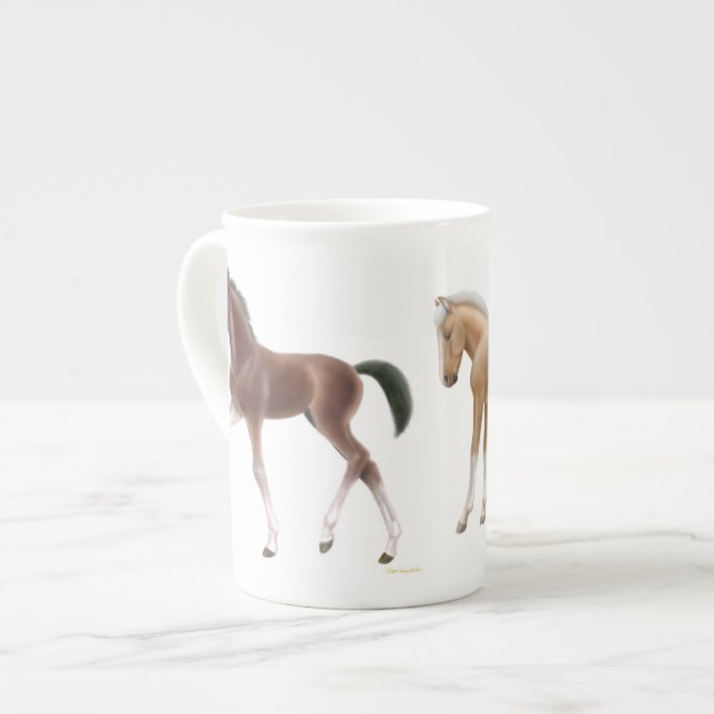 Frisky Little Foals Bone China Mug (Front Left)