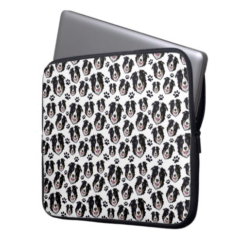 Frisky Scottish Border Collie Sheep Dog Pet Puppy Laptop Sleeve