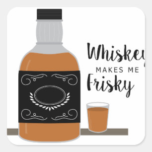 Frisky Whiskey Square Sticker