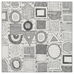 frisson memphis black white fabric