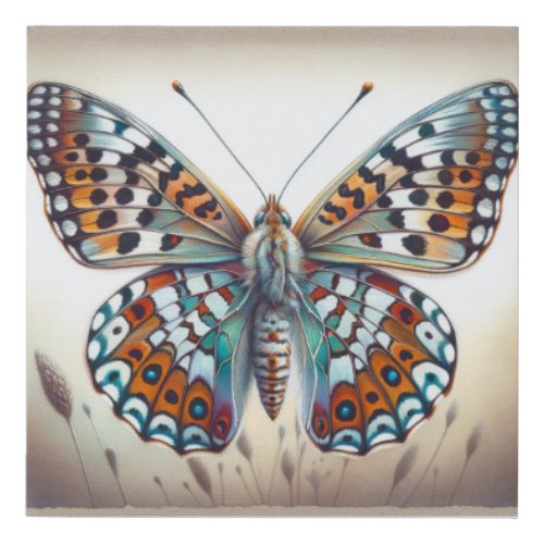 Fritillaries Butterfly IREF1812 _ Watercolor Faux Canvas Print