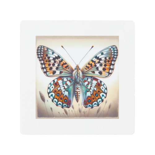 Fritillaries Butterfly IREF1812 _ Watercolor Metal Print