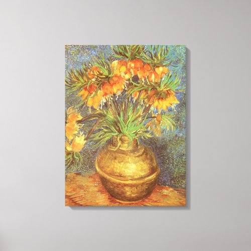 Fritillaries in a Copper Vase by Vincent van Gogh Canvas Print
