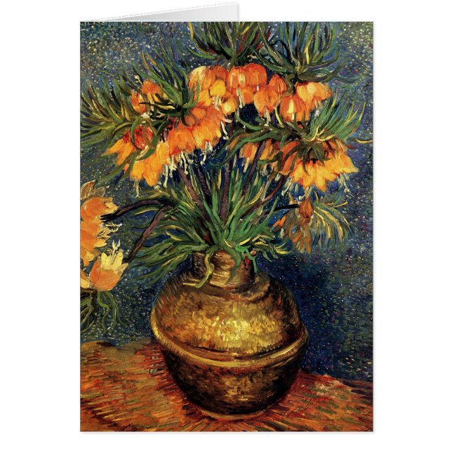 Fritillaries in a Copper Vase by Vincent van Gogh Cards (Front)