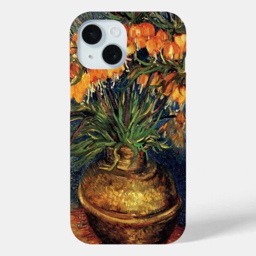 Fritillaries in a Copper Vase by Vincent van Gogh iPhone 15 Case