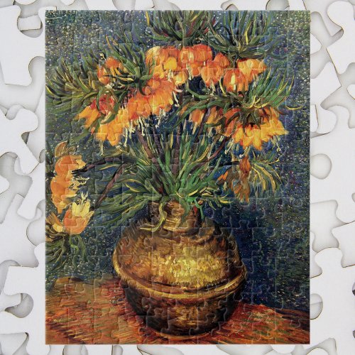 Fritillaries in a Copper Vase by Vincent van Gogh Jigsaw Puzzle