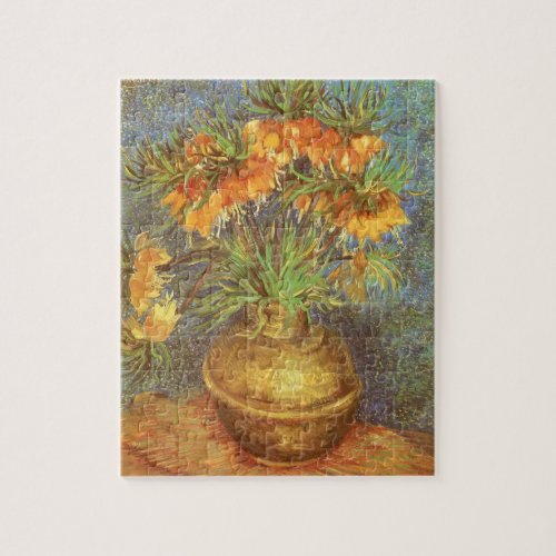 Fritillaries in a Copper Vase by Vincent van Gogh Jigsaw Puzzle