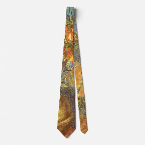 Fritillaries in a Copper Vase by Vincent van Gogh Neck Tie