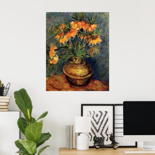 Fritillaries in a Copper Vase by Vincent van Gogh Poster