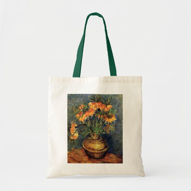 Fritillaries in a Copper Vase by Vincent van Gogh Tote Bag (Front)