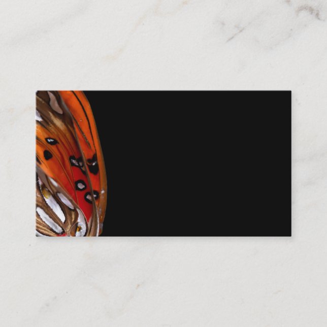 Fritillary Butterfly Wings Business Card Template (Front)