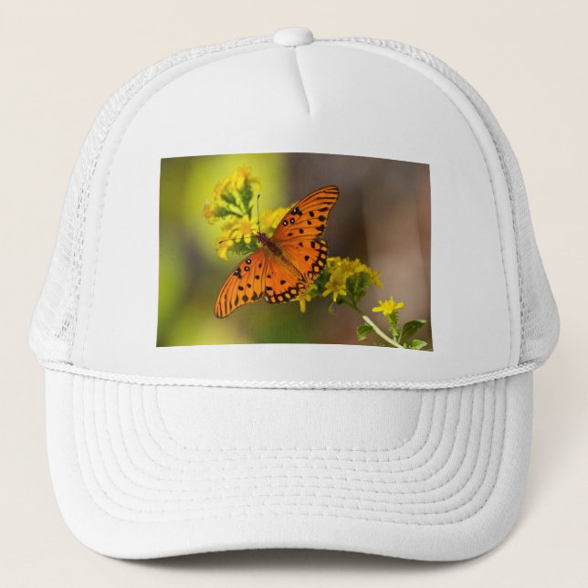 Fritillary Gulf Butterfly Gifts and Apparel Trucker Hat (Front)