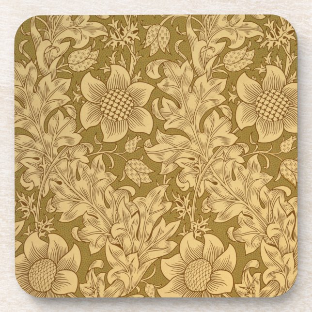 'Fritillary' wallpaper design, 1885 Drink Coaster (Front)